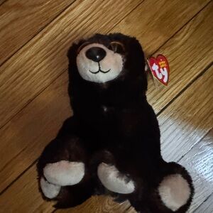 Ty Black and Cream Bear Plush